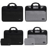 NNEDSZ Waterproof Oxford Cloth Laptop Bag - 14 / 15 / 15.6 Inches Full Open - Gray + Power Bag