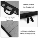 NNEDSZ Waterproof Oxford Cloth Laptop Bag - Full Open Portable 16 / 17 Inches - Gray + Power Bag