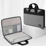 NNEDSZ Waterproof Oxford Cloth Laptop Bag - Full Open Portable 16 / 17 Inches - Gray + Power Bag