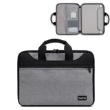 NNEDSZ Waterproof Oxford Cloth Laptop Bag - Full Open Portable 16 / 17 Inches - Gray + Power Bag
