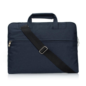 NNEDSZ 15.4 Inch Laptop Bag - Portable one Shoulder Zipper for Macbook Samsung Sony Dell Alienware Chuwi Asus Hp - Dark Blue