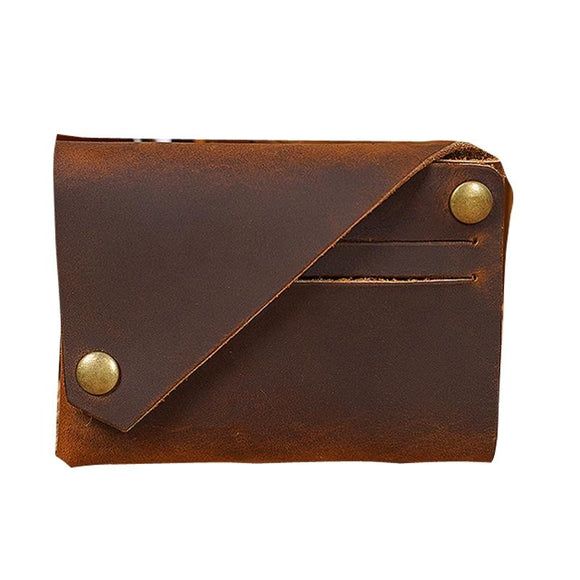 NNEDSZ Leather Card Holder For Bank Cards Black - Dark Brown