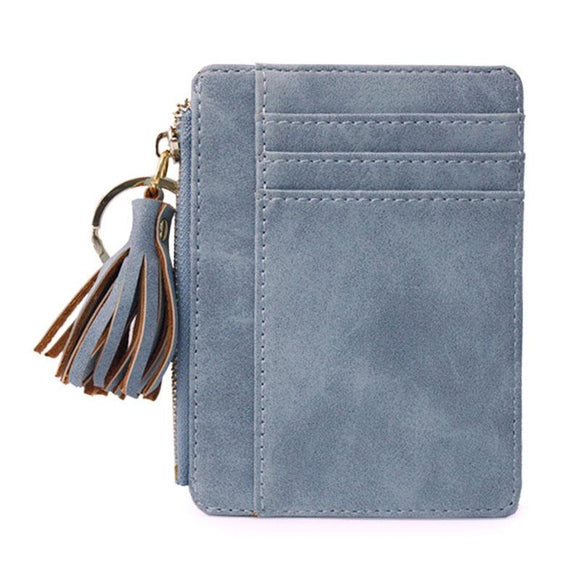 NNEDSZ Compact Card Holder With Large Capacity Cute Mini Coin Purse - Blue