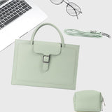 NNEDSZ Waterproof Laptop Bag with Power Pack - 13 Inches Portable - Mint Green