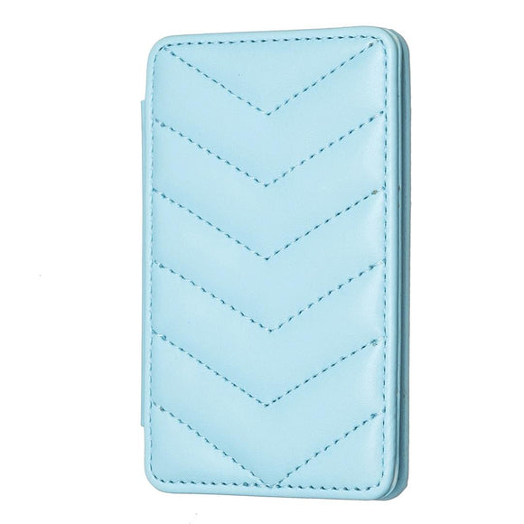 NNEDSZ Wave Pattern Card Bag Back Sticker For Mobile Phones - Blue