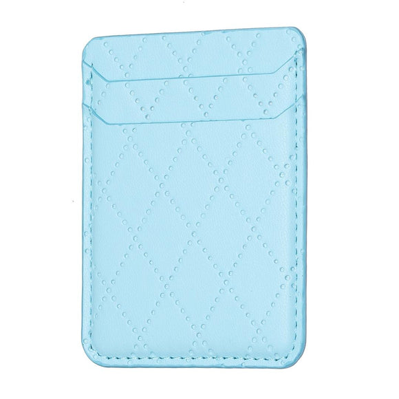 NNEDSZ Diamond Lattice Card Bag Sticker For Mobile Phones - Blue