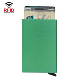 NNEDSZ Metal Rfid Card Holder Wallet - Compact Design - Silver