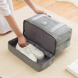 NNEDSZ Travel-ready Waterproof Beach Bag with Double Layer Design - Black