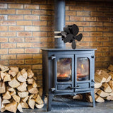 Thermodynamic Wall Mounted Fireplace Fan - no Magnets - Red