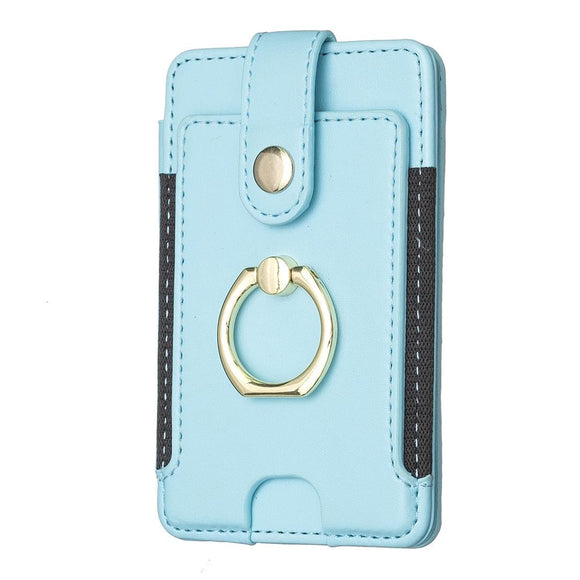 NNEDSZ Metal Ring Card Bag Sticker For Mobile Phones - Blue