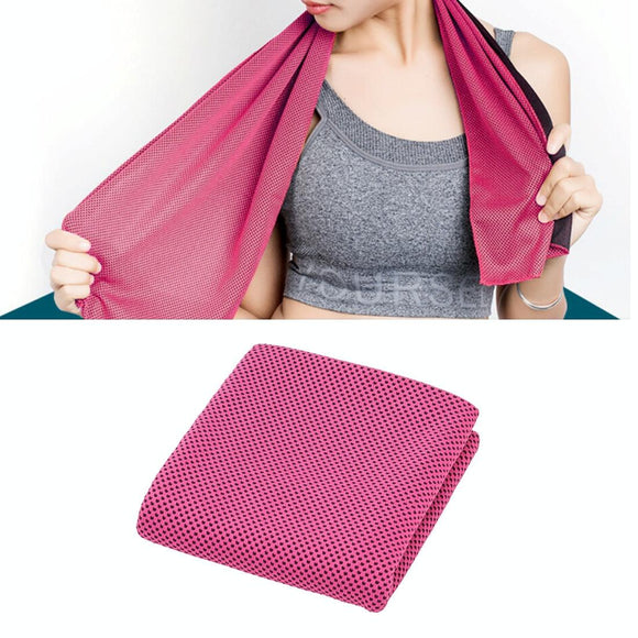 NNEDSZ 2-pack Enduring Ice Towels - Microfiber Fabric 30*100cm - Ideal for Gym and Sports - Burgundy
