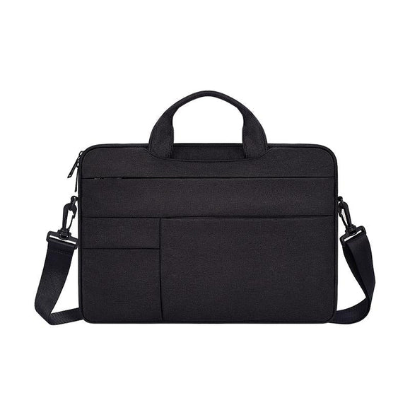 NNEDSZ 14.1-15.4 Inch Portable Laptop Shoulder Bag in Oxford Cloth & Nylon - Black