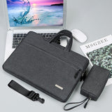 NNEDSZ 12 Laptop Handbag with Shoulder Strap and Power Bag - Inner Bag - Dark Grey