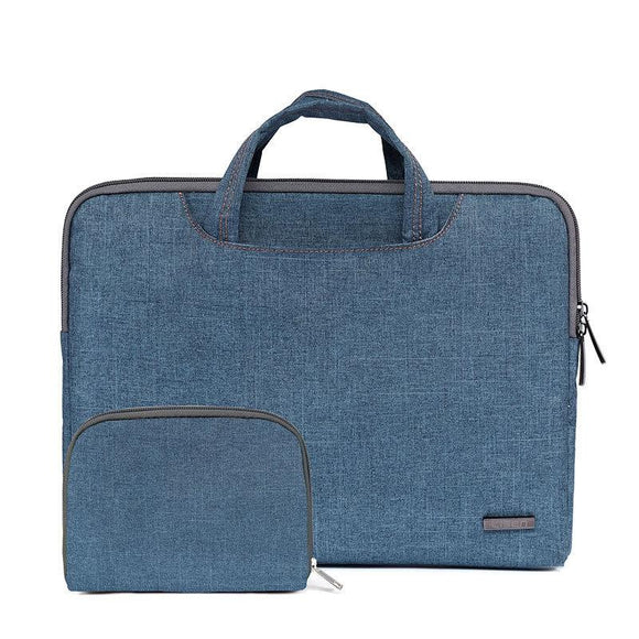 NNEDSZ 13.3 Inch Simple Business Laptop Bag With Liner - Ls-116 - Snowflake Nylon Dark Blue