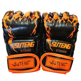 NNEDSZ Adult Half-Finger Boxing Gloves For Training - Orange