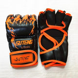 NNEDSZ Adult Half-Finger Boxing Gloves For Training - Orange