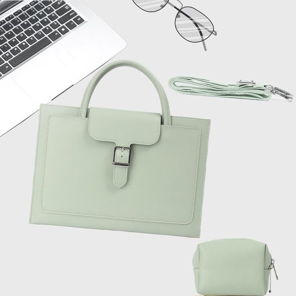 NNEDSZ 15-inch Waterproof Laptop Bag with Power Pack - Portable - Mint Green