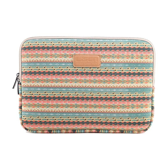 NNEDSZ 15 Inch Lingge Laptop Liner Bag - Pattern Design - Light Green Diamond Grid