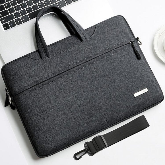 NNEDSZ 15.6 Inch Inner Bag with Shoulder Strap for Handbag or Laptop - Dark Grey