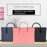 NNEDSZ Universal 15.4 Soft Handle Laptop Bag for Macbook Samsung Sony Dell Alienware Chuwi Asus Hp - Portable & Wearable - Pink
