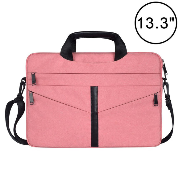 NNEDSZ Stylish Zipper Laptop Bag with Shoulder Strap - Durable & Breathable - Pink