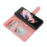 NNEDSZ Samsung Galaxy Z Fold 4 Leather Phone Case With Pen Slot - Horizontal Flip
