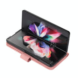 NNEDSZ Samsung Galaxy Z Fold 4 Leather Phone Case With Pen Slot - Horizontal Flip