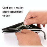 NNEDSZ Secure Dual Card Wallet With Rfid Blocking - Crocodile Pattern Coffee
