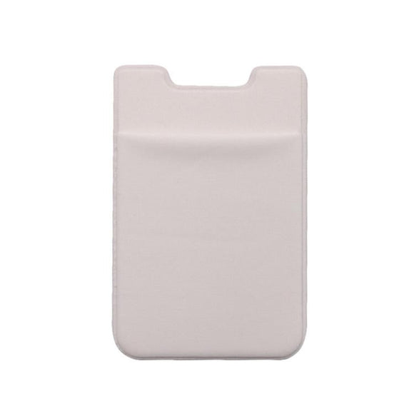 NNEDSZ Lycra Phone Card Holder Stretch Back Sticker Wallet For Cards Bus Pass Bank Fits Most Phones - White