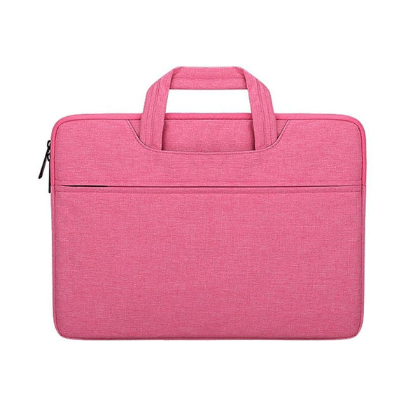 NNEDSZ 13.3 Inch Waterproof Laptop Handbag with Shock-absorbing Capacity - Rose Pink