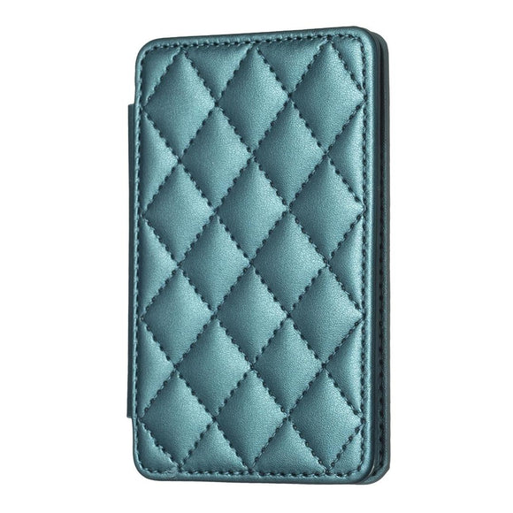 NNEDSZ Rhombus Pattern Card Bag Back Sticker For Mobile Phones - Green