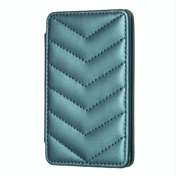 NNEDSZ Wave Pattern Card Bag Back Sticker For Mobile Phones - Green