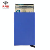 NNEDSZ Metal Rfid Card Holder Wallet - Compact Design - Gold