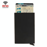 NNEDSZ Metal Rfid Card Holder Wallet - Compact Design - Gold