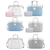 NNEDSZ Computer Handheld Messenger Bag For Apple Macbook / Huawei / Xiaomi / Basne - Ladder Hand Lands Purple + Pink Pu Power Package
