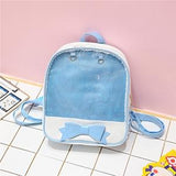 NNEDSZ Mini Clear Kids Backpack with Bow - Perfect for School - Black
