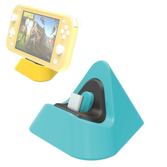 NNEDSZ 2-Pack Portable Triangle Charger For Nintendo Switch / Lite - Dynamic Blue