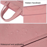 NNEDSZ Waterproof Portable One-Shoulder Handbag For 13.3 Laptops With Hidden Zipper And Suitcase Belt - Pink