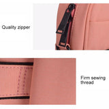 NNEDSZ 14.1 Inch Waterproof Anti-theft One-shoulder Handbag with Suitcase Belt - Pink