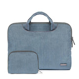NNEDSZ 13.3 Inch Simple Business Laptop Bag With Liner - Ls-116 - Snowflake Nylon Light Blue