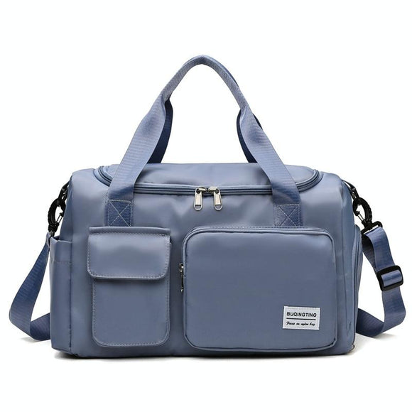 NNEDSZ Waterproof Gym Bag for Travel - Size l - Fog Blue