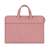 NNEDSZ Waterproof Portable One-shoulder Handbag for 14.1 Laptops with Hidden Zipper and Suitcase Belt - Pink