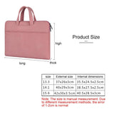 NNEDSZ Waterproof Portable One-shoulder Handbag for 14.1 Laptops with Hidden Zipper and Suitcase Belt - Pink