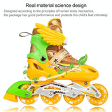 NNEDSZ Adjustable Kids Roller Skates Set - Single Flash Wheels - Size S