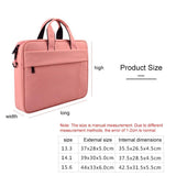 NNEDSZ 15.6 Inch Laptop One-Shoulder Handbag With Waterproof Anti-Theft Design And Suitcase Belt - Pink