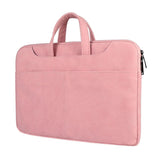 NNEDSZ Waterproof Portable One-shoulder Handbag for 13.3 Laptops with Strap & Magic Stick - Pink