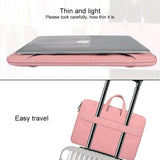 NNEDSZ Waterproof Portable One-shoulder Handbag for 13.3 Laptops with Strap & Magic Stick - Pink