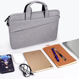 NNEDSZ Portable Laptop Tablet Bag - 15.4 Inch Double Side Pockets Soft Handle Oxford Cloth - Pink
