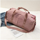 NNEDSZ Yoga and Sports Gym Bag - Lightweight Nylon - Pink
