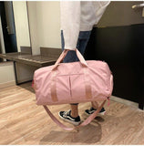 NNEDSZ Yoga and Sports Gym Bag - Lightweight Nylon - Pink